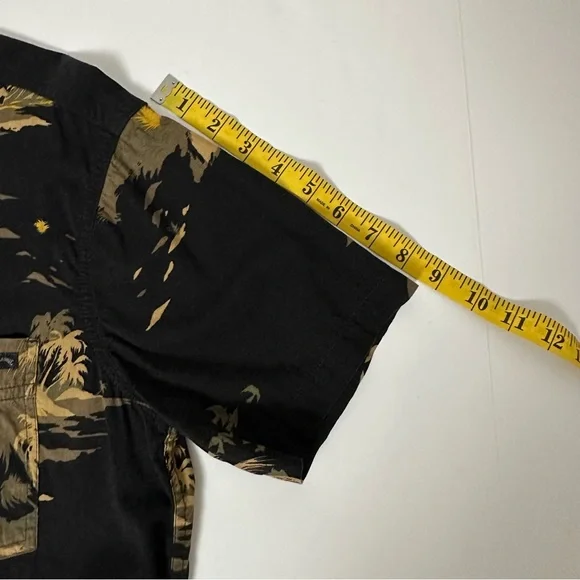 Billabong Mens Tropical Black Button Down Shirt - Picture 5 of 12